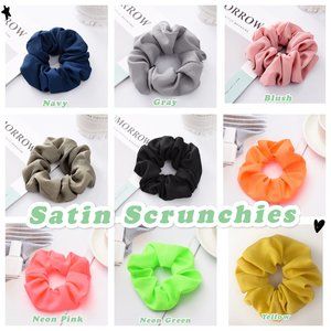 Set of 9 Scrunchies Satin Scrunchies